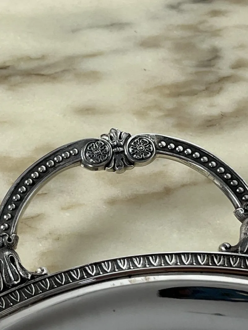 Pamono Empire Style Silver Tea or Coffee Service, Italy, 1980s, Set of 5> Coffee & Tea Service