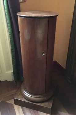 Pamono Empire Walnut Column with Door and Container, 1790s><noscript><img width=