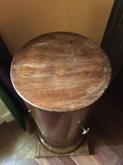 Pamono Empire Walnut Column with Door and Container, 1790s><noscript><img width=