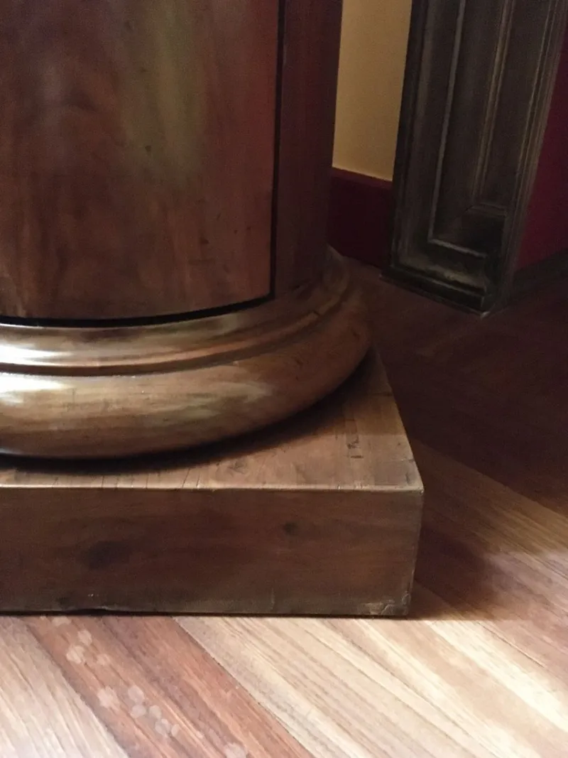 Pamono Empire Walnut Column with Door and Container, 1790s> Pedestals And Columns