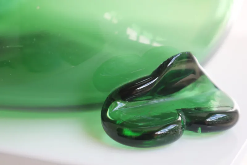 Pamono Empoli Green Glass Duck Decanter attributed to Toso Bagnoli for Gio Ponti / Taddei, 1960s> Bottles, Carafes & Jugs