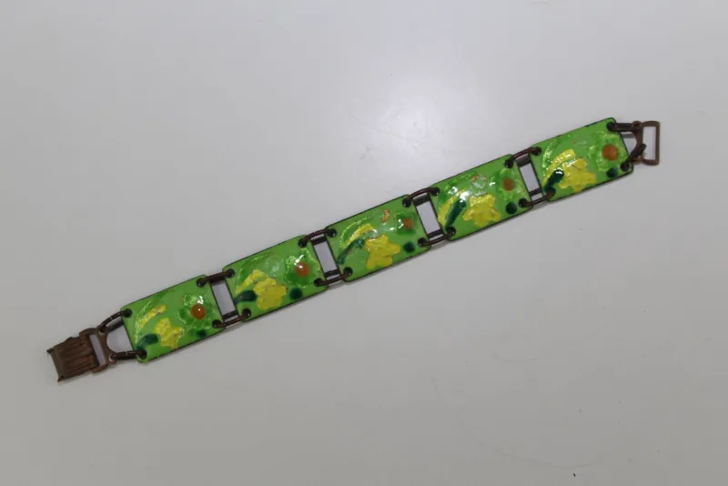Online Pamono Enamel Bracelet from Atelier Casanova, 1950s