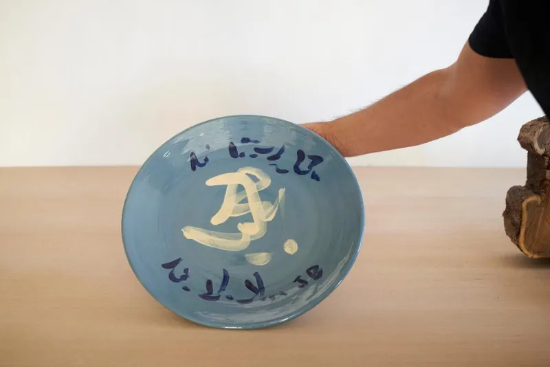 Outlet Pamono Enamel Plate by Jean-Baptiste Van den Heede
