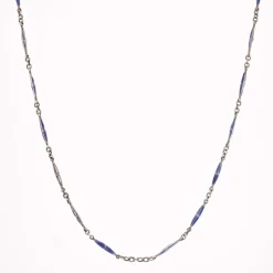 Sale Pamono Enamel Silver Boule De Geneve Pendant Necklace