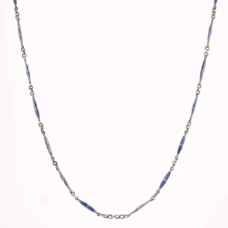 Sale Pamono Enamel Silver Boule De Geneve Pendant Necklace
