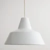 Pamono Enamel Workshop Pendant Lamp in White from Louis Poulsen, 1970s> Ceiling Lights