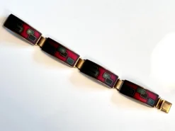 Clearance Pamono Enameled Bracelet and Pendant from Wilhelm Leyser, 1960s, Set of 2