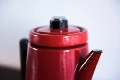 Clearance Pamono Enameled Cast Iron Coffee Pot by Antti Nurmesniemi for Finel, 1950s