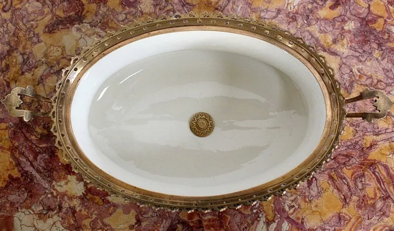 Online Pamono Enamelled Porcelain Planter, Late 19th-Century