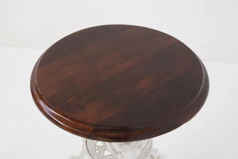 Hot Pamono English Cast Iron and Wooden Table, 1890s