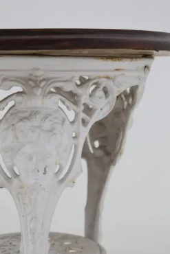 Hot Pamono English Cast Iron and Wooden Table, 1890s