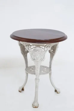 Hot Pamono English Cast Iron and Wooden Table, 1890s