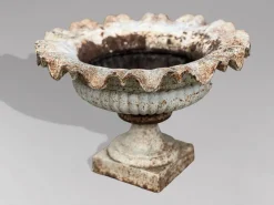 Best Pamono English Cast Iron Tazza Urns or Planters, 1860s, Set of 2