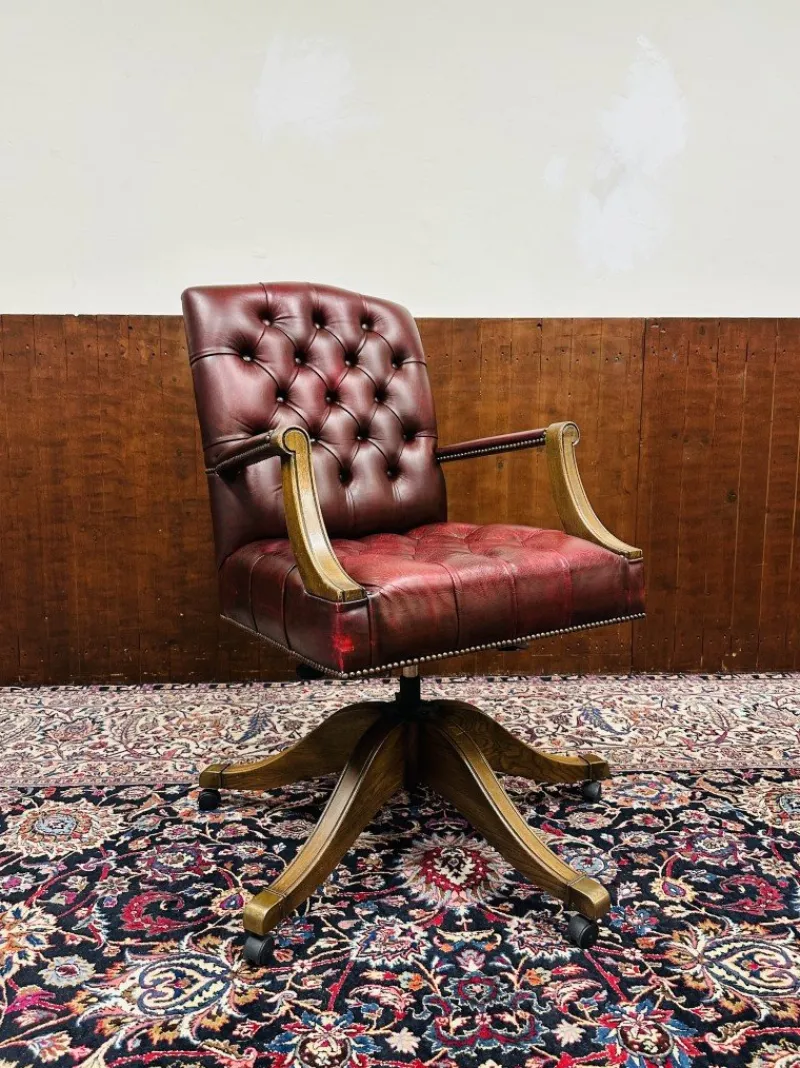 Pamono English Chesterfield Desk Chair> Office Chairs