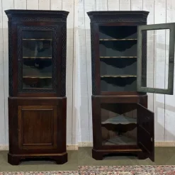 Pamono English Corner Cabinet in Walnut, Mahogany and Oak, 19th Century> Cabinets & Wardrobes