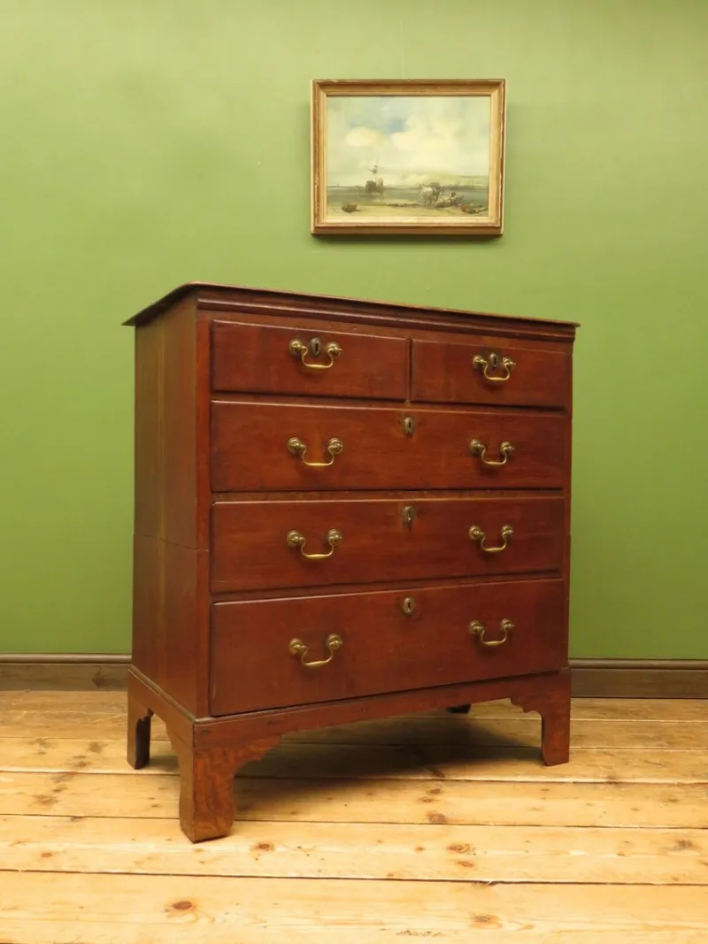 Pamono English Cottage Oak Chest of Drawers, 1700s> Dressers, Commodes & Chests