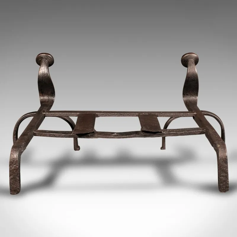 Online Pamono English Country House Log Burner in Cast Iron Fire Grate, 1850s