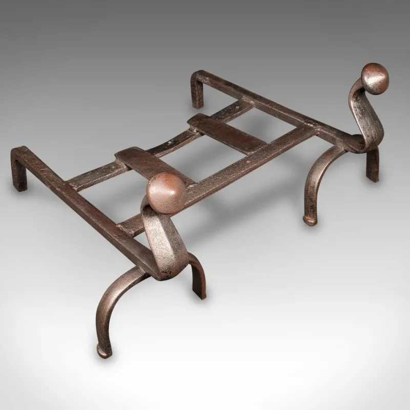 Online Pamono English Country House Log Burner in Cast Iron Fire Grate, 1850s