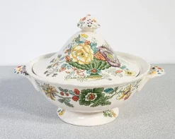 Pamono English Decorated Ceramic Service from Mason's, 1950s, Set of 41> Dinner Plates & Bowls