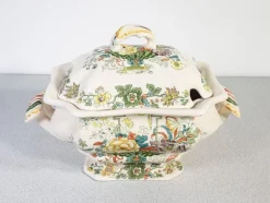 Pamono English Decorated Ceramic Service from Mason's, 1950s, Set of 41><noscript><img width=
