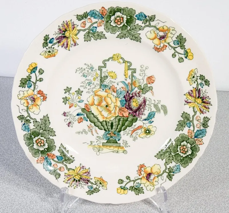 Pamono English Decorated Ceramic Service from Mason's, 1950s, Set of 41> Dinner Plates & Bowls