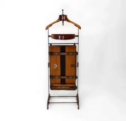 Best Pamono English Deluxe Valet Stand with Trouser Press, 1920s