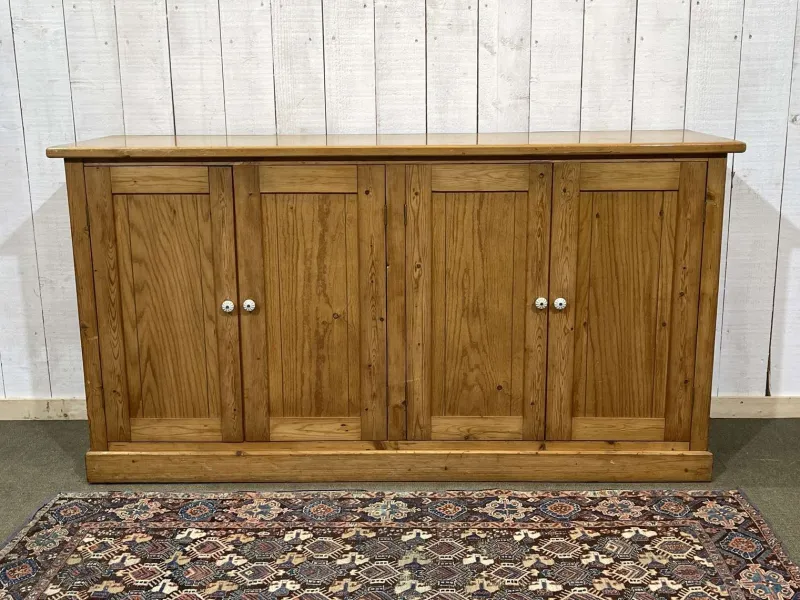 Pamono English 4-Door Fir Sideboard, 1950s> Sideboards & Buffets