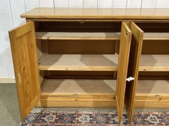 Pamono English 4-Door Fir Sideboard, 1950s><noscript><img width=