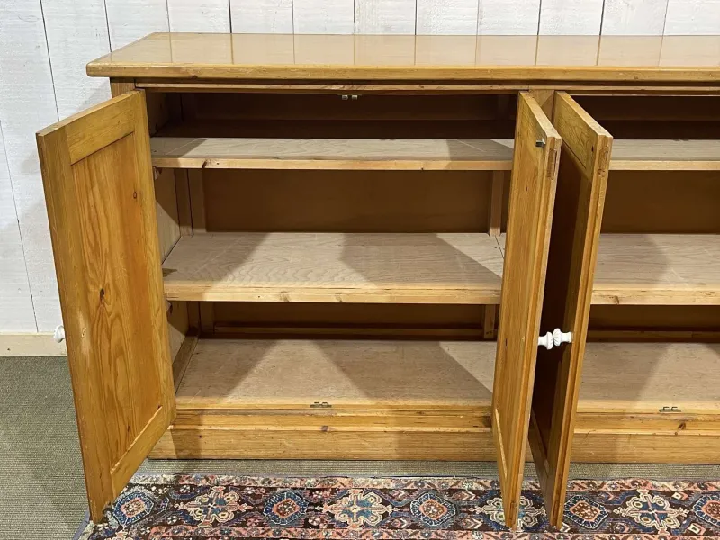 Pamono English 4-Door Fir Sideboard, 1950s> Sideboards & Buffets