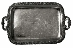 Clearance Pamono English Early Victorian Sheffield Tray with Handles, 1840