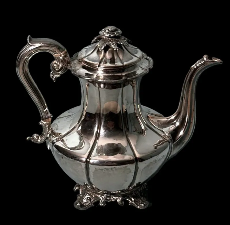 Clearance Pamono English Georgian Style Silver-Plated Teapot, 1870
