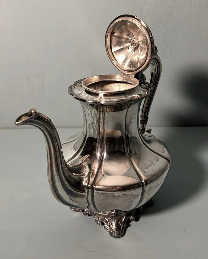 Clearance Pamono English Georgian Style Silver-Plated Teapot, 1870