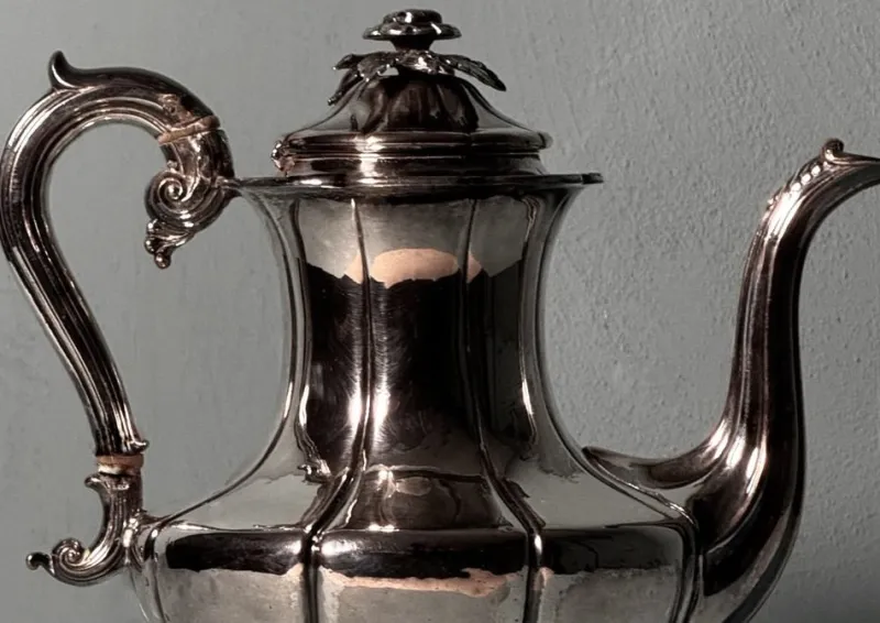 Clearance Pamono English Georgian Style Silver-Plated Teapot, 1870