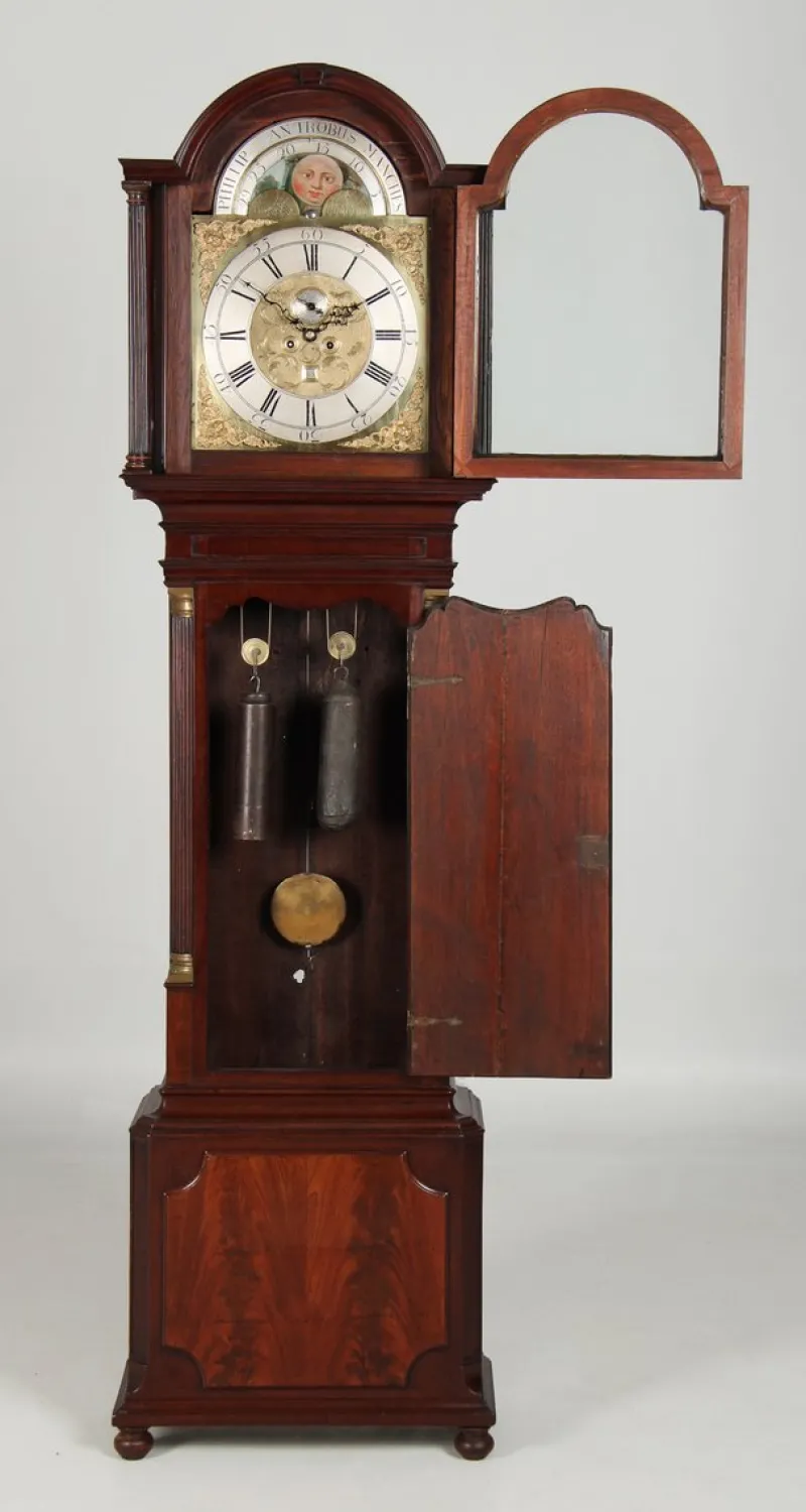Hot Pamono English Grandfather Clock with Moon Phases, 1780