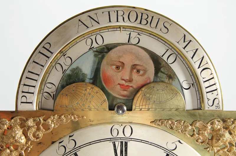 Hot Pamono English Grandfather Clock with Moon Phases, 1780