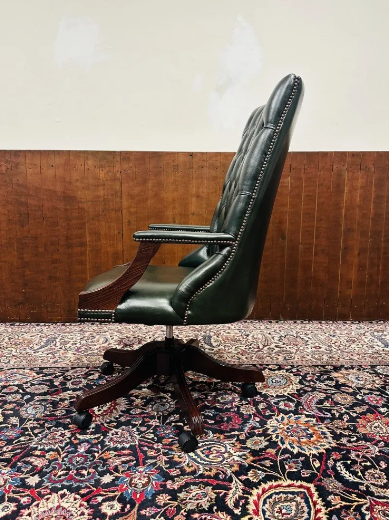 Hot Pamono English Green Chesterfield Office Chair