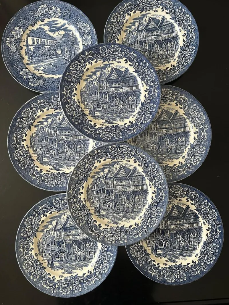 Online Pamono English Ironstone Plates fom Royal Tudor Ware, 1960s, Set of 8