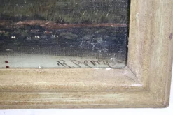 Hot Pamono English Landscape, Oil Painting on Canvas, Late 19th Century, Framed
