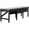 New Pamono English Monumental Ebonised Pine Worktable, 19th Century