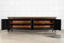 Sale Pamono English Monumental Ebonised Pine Dresser Base, 19th Century