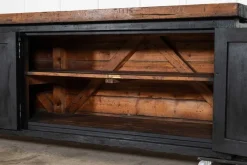 Sale Pamono English Monumental Ebonised Pine Dresser Base, 19th Century