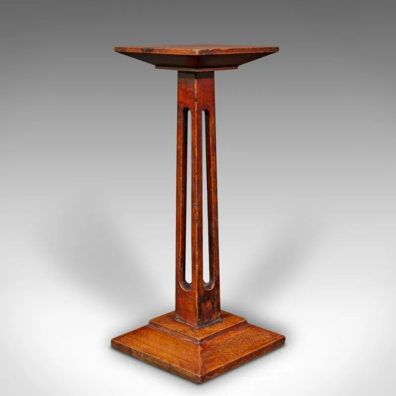 Online Pamono English Oak Statue Stand