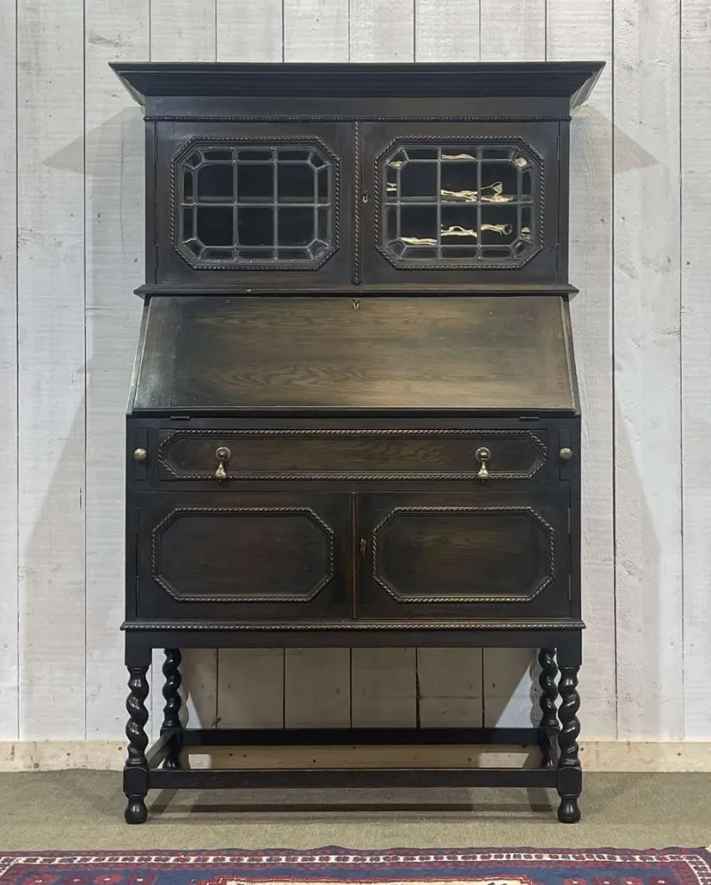 Outlet Pamono English Oak Writing Desk, Early 20th Century