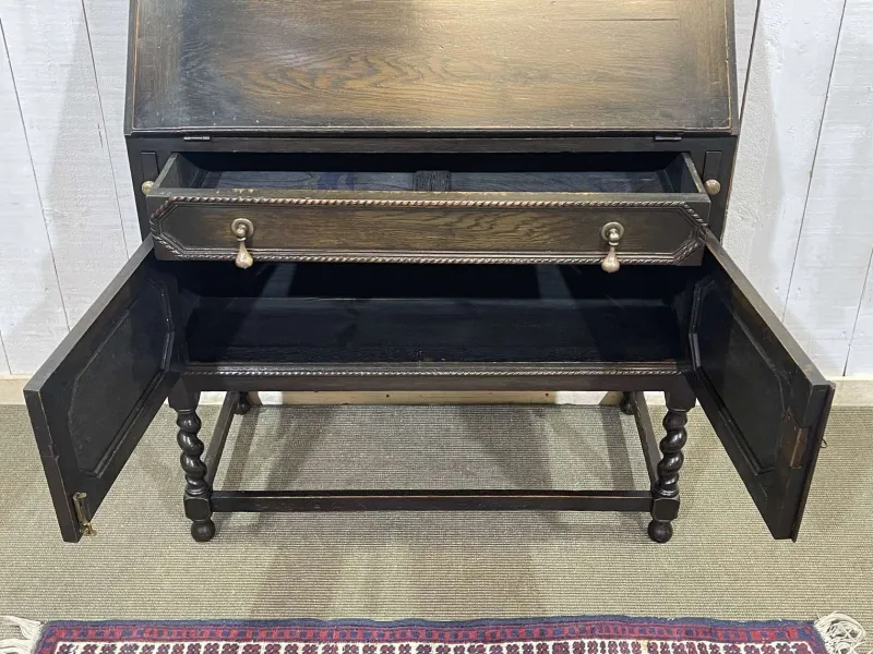 Outlet Pamono English Oak Writing Desk, Early 20th Century