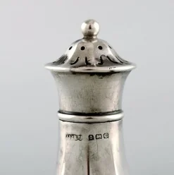 Pamono English Pepper Shaker in Silver, Late 19th Century><noscript><img width=