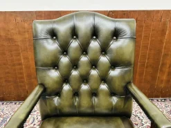 Pamono English President Chair in Olive Green><noscript><img width=