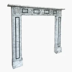 Pamono English Regency Calacatta Marble Fireplace Mantel, 1820><noscript><img width=