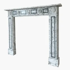Pamono English Regency Calacatta Marble Fireplace Mantel, 1820><noscript><img width=