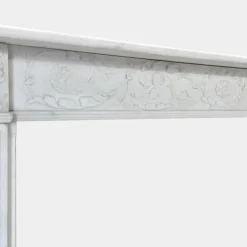 Best Pamono English Regency Carved Statuary White Marble Fireplace Mantel, 1820s