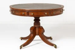 New Pamono English Regency Mahogany Drum Table